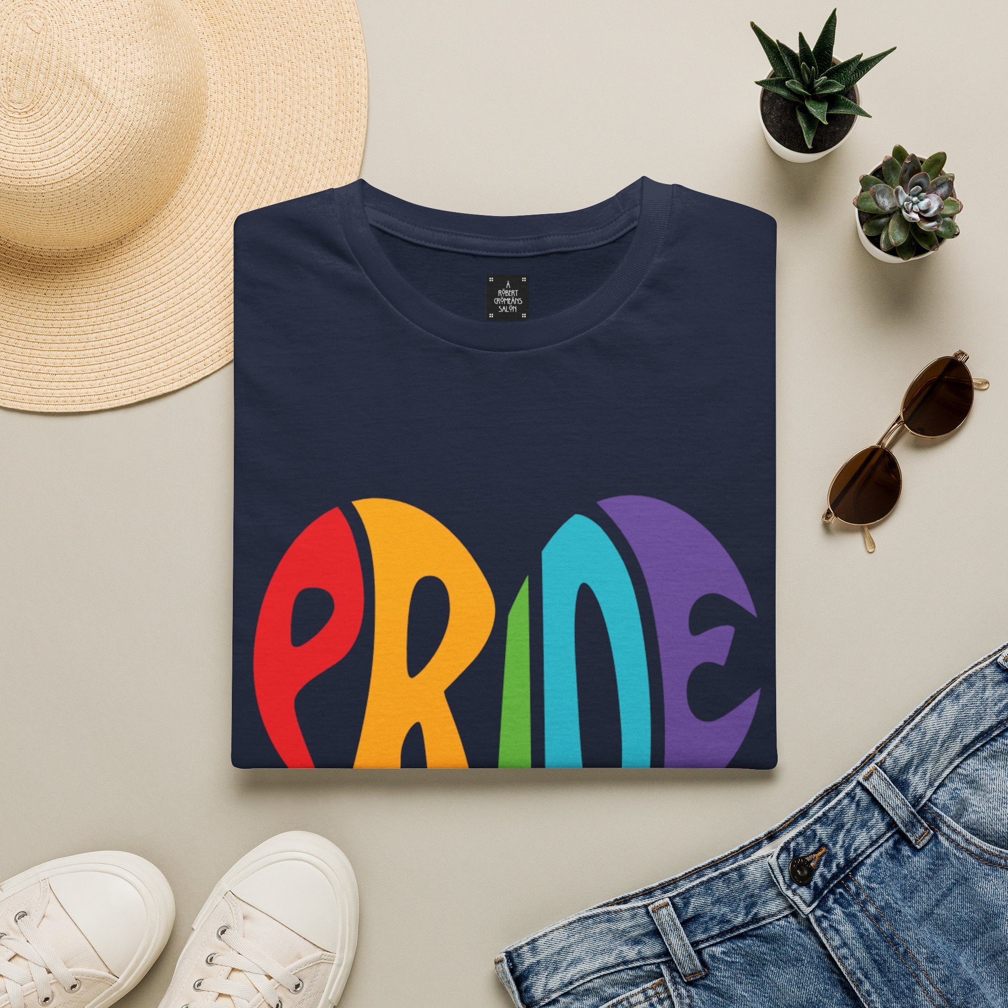 Pride Heart T-Shirt — Rainbow "PRIDE" Graphic Tee unisex fit