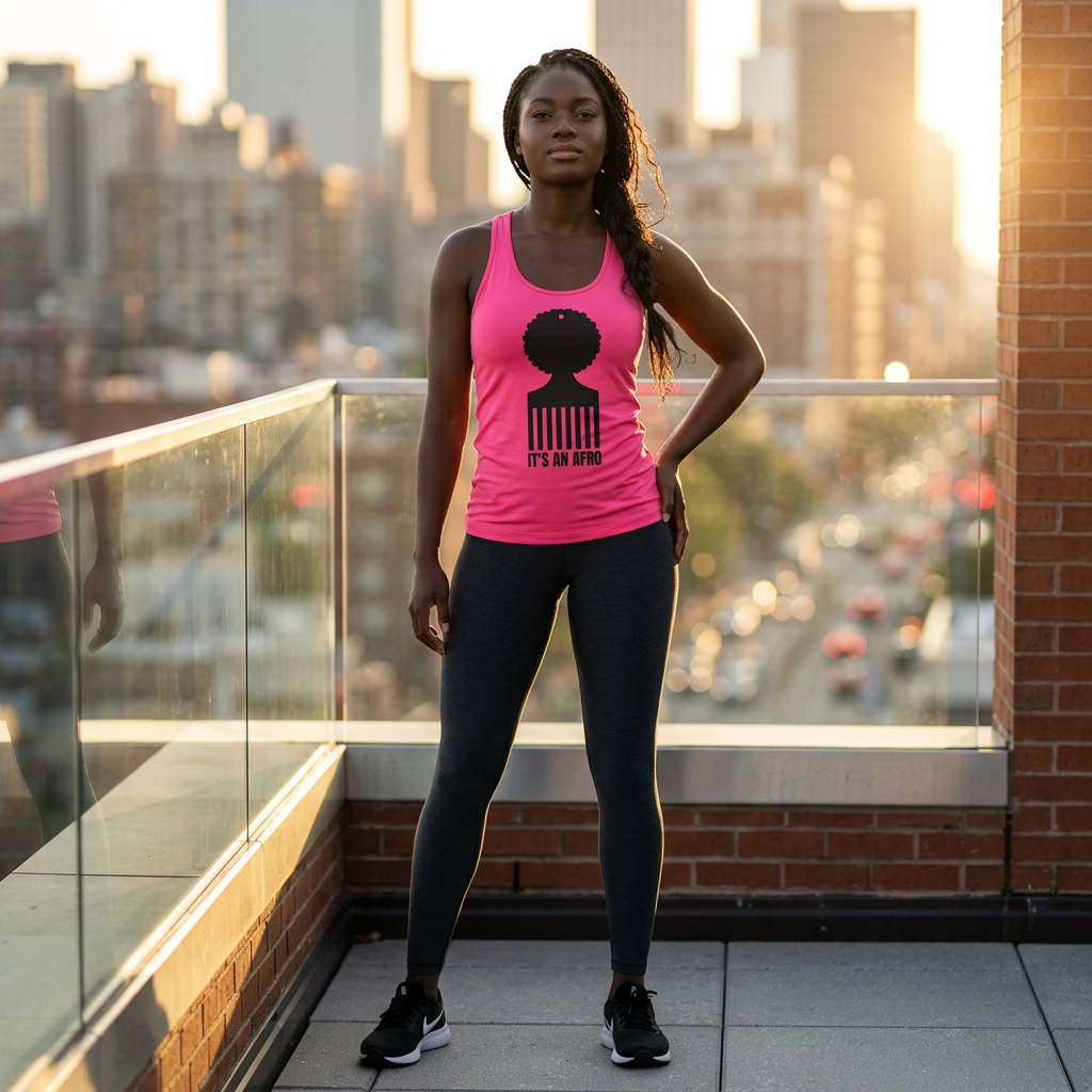 Racerback Tank Top — "It's An Afro"