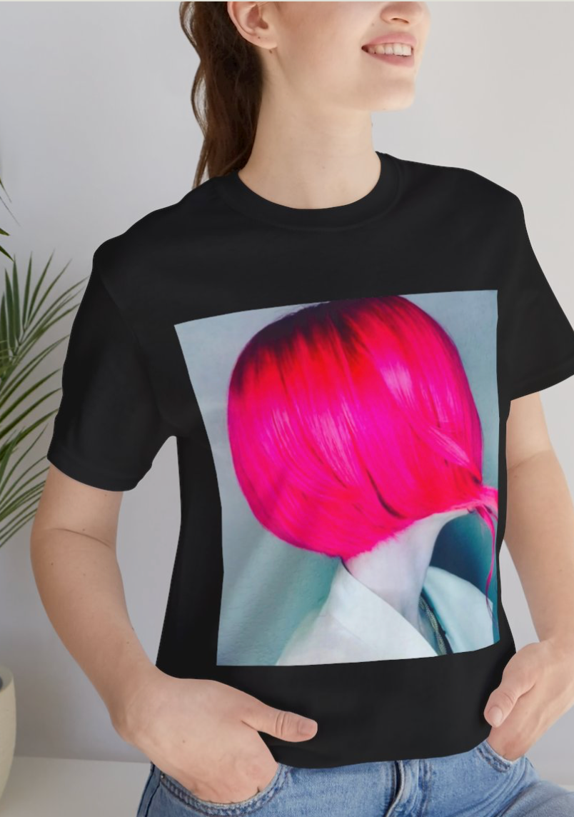 Retro Pop Art Pink Bob T‑Shirt — unisex fit