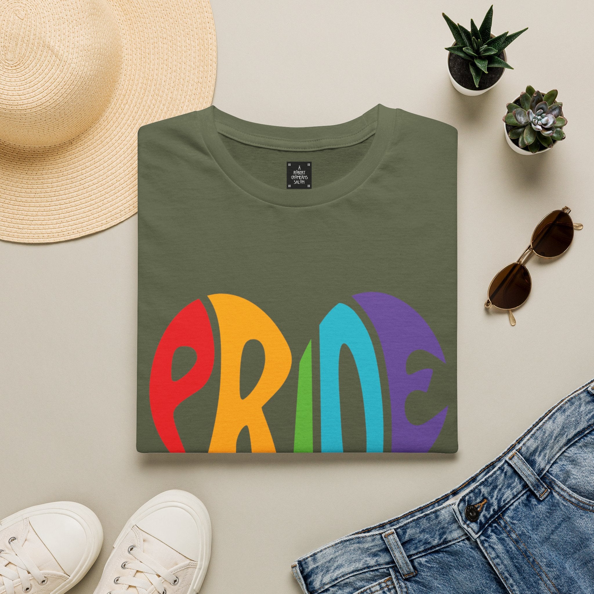 Pride Heart T-Shirt — Rainbow "PRIDE" Graphic Tee unisex fit