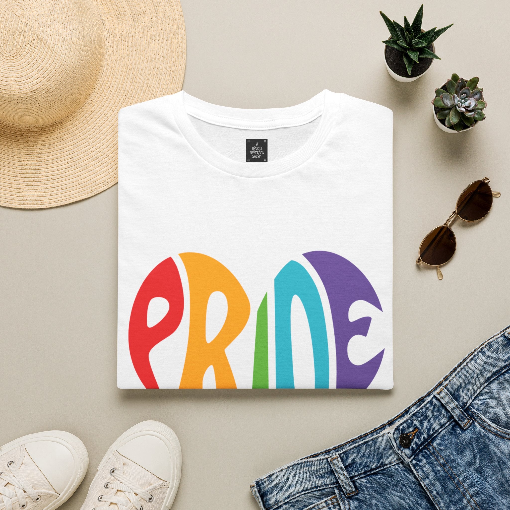 Pride Heart T-Shirt — Rainbow "PRIDE" Graphic Tee unisex fit